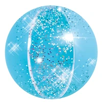 Pool Central® 16" Blue Glitter Inflatable Beach Ball