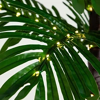 6ft. Pre-Lit UV Resistant Artificial Palm Tree with Warm White LED Lights