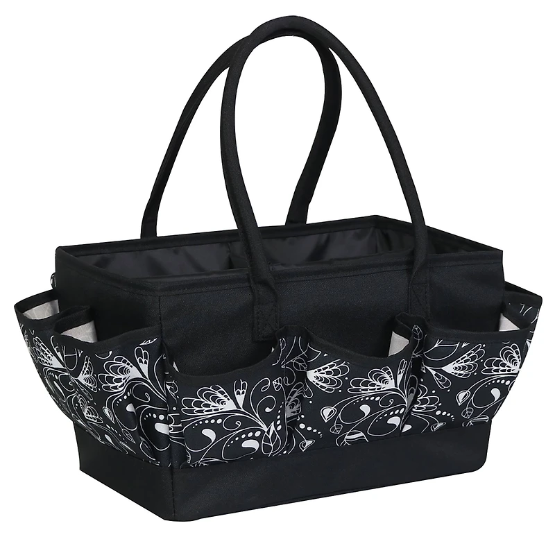 Everything Mary Large Black & Floral Craft Organizer