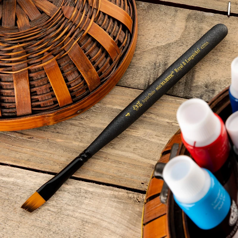 Royal & Langnickel® Mini Majestic™ Short Handle Angular Shader Brush