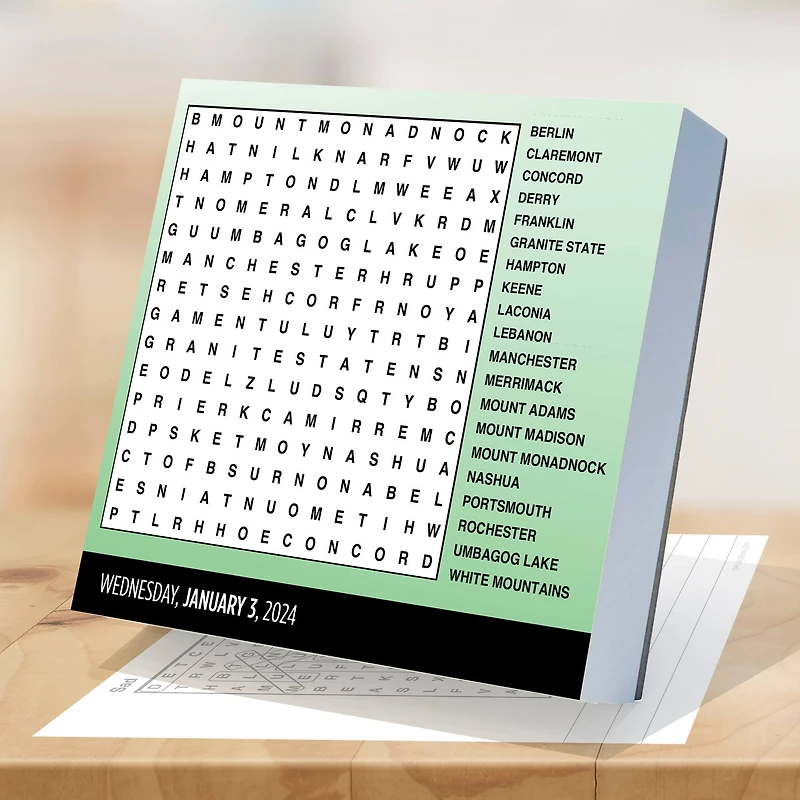 TF Publishing 2024 Word Search Puzzles Daily Desktop Calendar