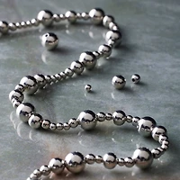 Rhodium Metal Round Beads Mix, by Bead Landing™