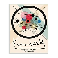 Stupell Industries Kandinsky Traditional Abstract Layered Circles Patchwork Lines Wall Plaque