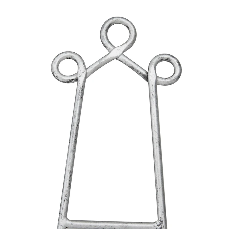 14" Gray Metal Traditional Easel