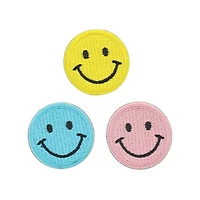 Smiley Face Iron On Patches, 3ct. by Make Market®