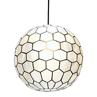 Hello Honey® Capiz Honeycomb Ceiling Light