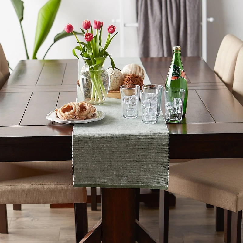 DII® 72" Chambray Ribbed Cotton Table Runner