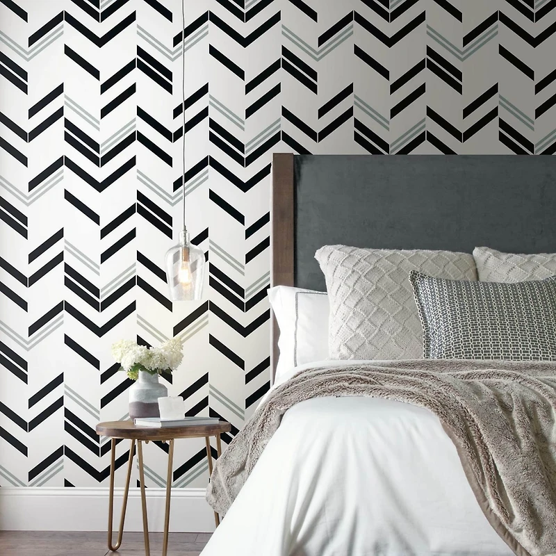 RoomMates Chevron Stripe Peel & Stick Wallpaper