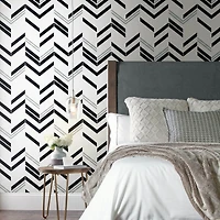RoomMates Chevron Stripe Peel & Stick Wallpaper