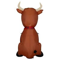 3.5ft. Airblown® Inflatable Christmas Highland Cow with Plush Accents