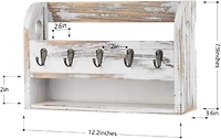 NEX™ Rustic White Wall Mounted Mail & Key Holder