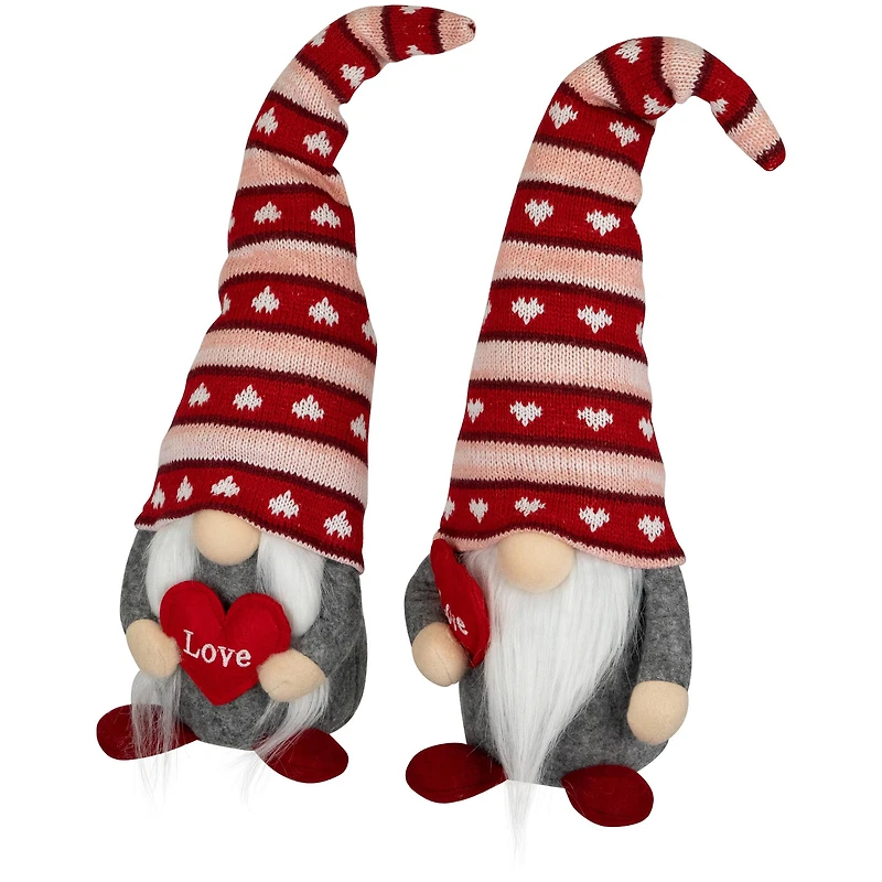 15" Valentine's Day Girl & Boy Love Heart Gnomes Set