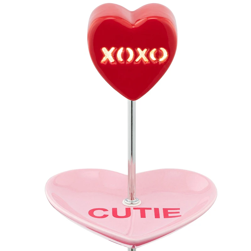 Miss Valentine Tiered Candy Heart Cupcake Plate