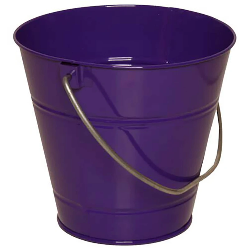 JAM Paper Small Purple Metal Pail Bucket, 6ct.