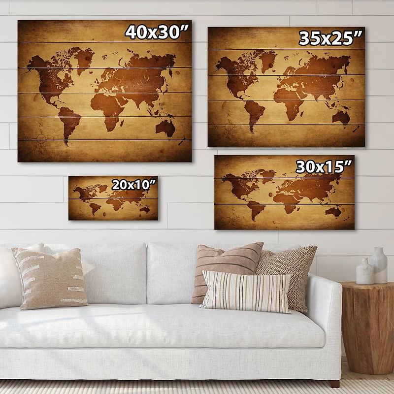 Designart - Ancient Map of The World VI