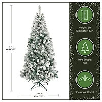 6ft. Unlit Acacia Flocked Artificial Christmas Tree