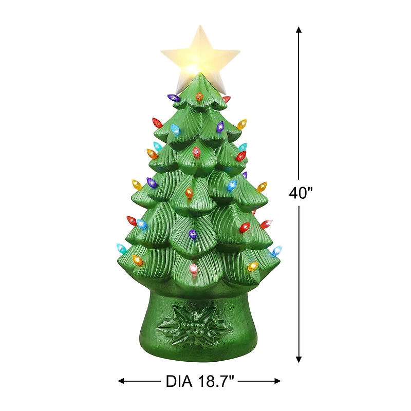 Mr. Christmas 40" Blow Mold Nostalgic Round Tree