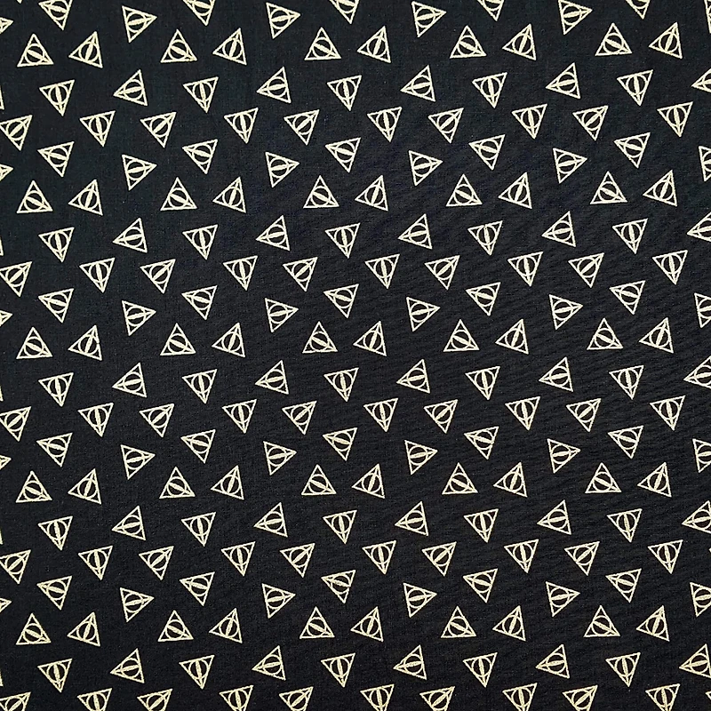 Camelot® Fabrics Harry Potter™ Metallic Gold Deathly Hallows™ Cotton Fabric