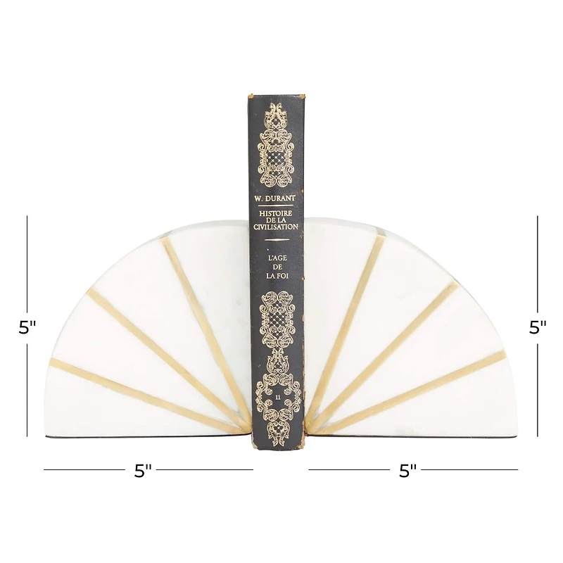 CosmoLiving by Cosmopolitan Marble Glam Bookends