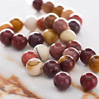 12 Pack: Mookaite Round Beads by Bead Landing™, 8mm