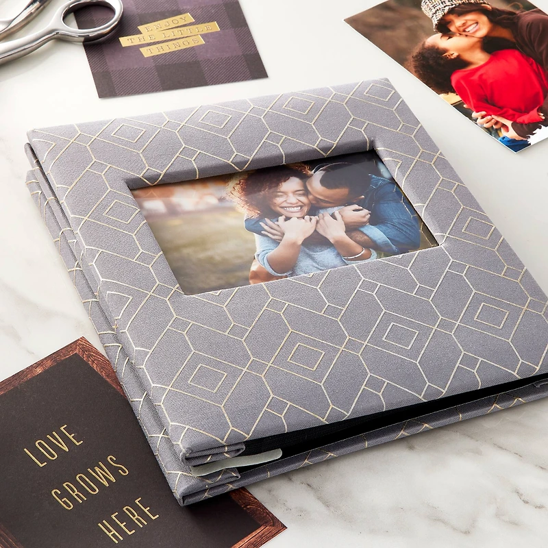Gray Geometric 2-Up Photo Album by Recollections™