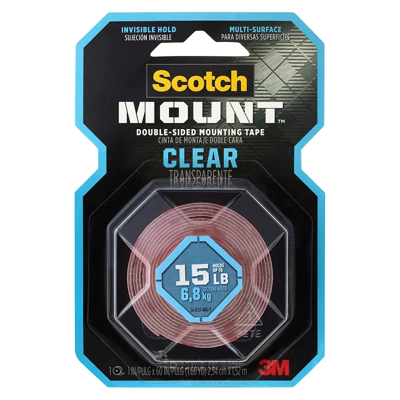 Scotch® Mounting Tape, Clear