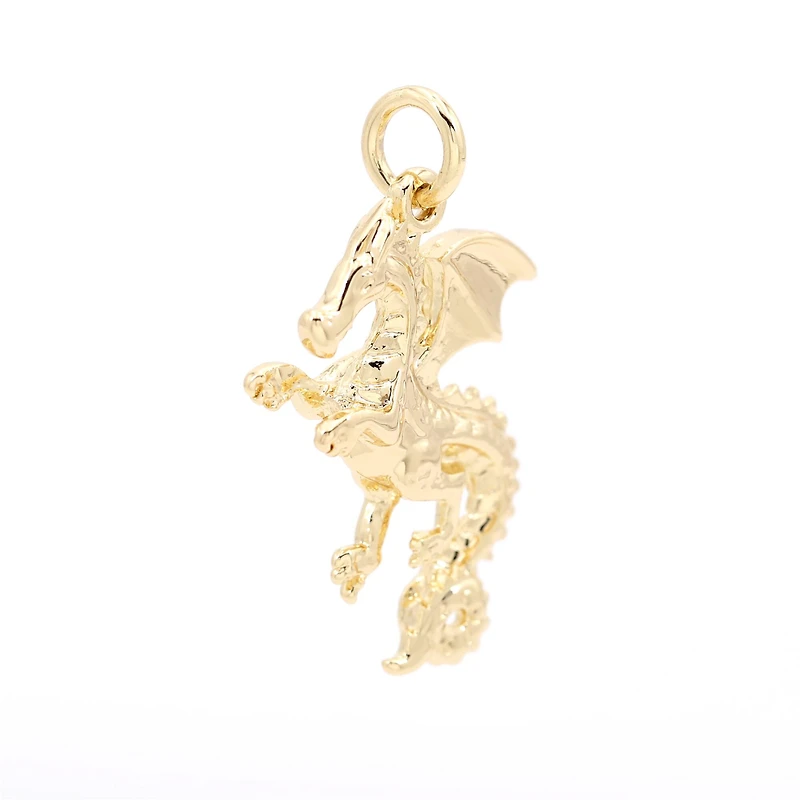 14K Gold Plated Dragon Charm by Bead Landing™