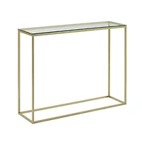 Walker Edison 42" Glass & Gold Open Box Entry Table