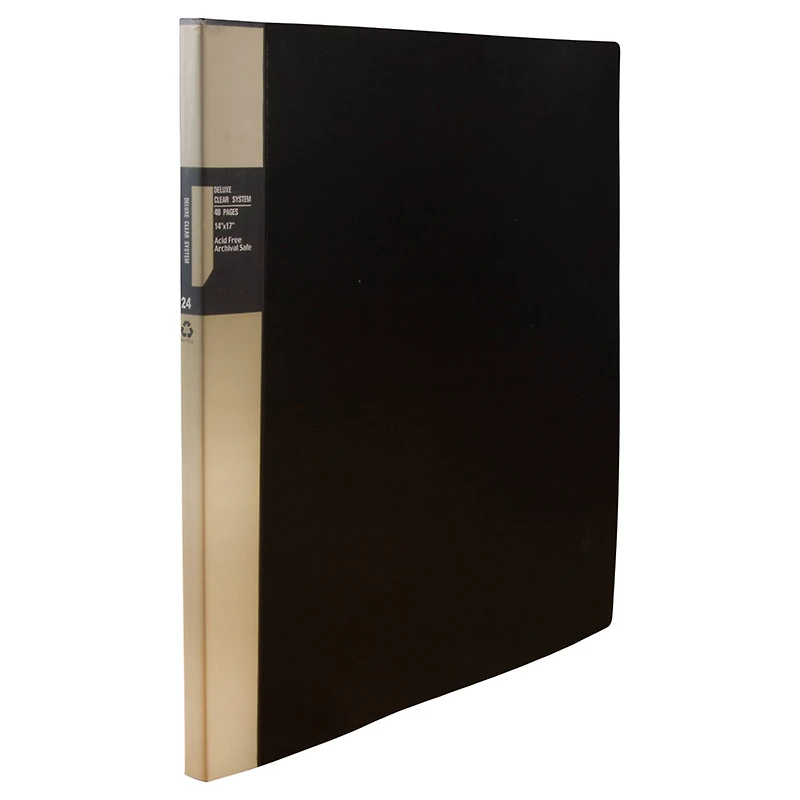 JAM Paper Black 14" x 17" Display Book with 24 Pages