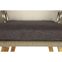 Light Brown Modern Outdoor Dining Chair Set