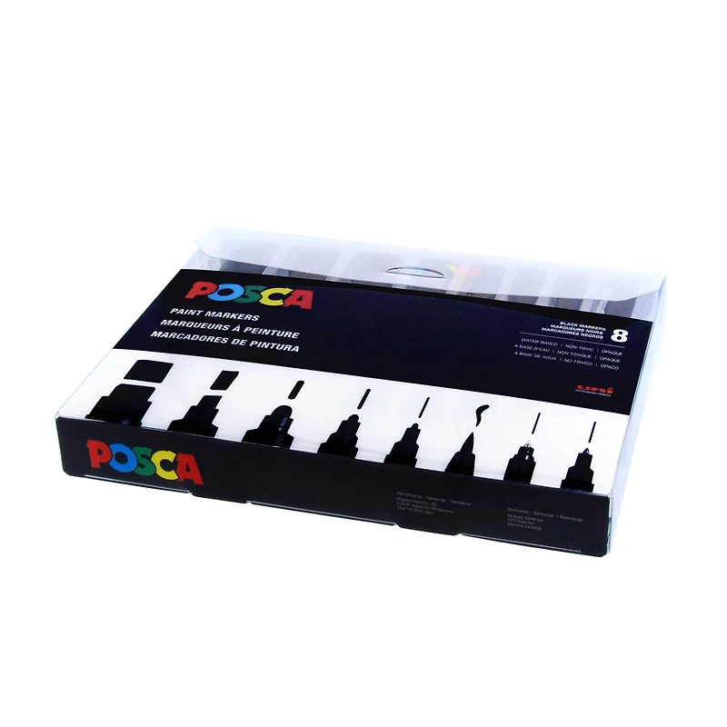 Posca Black Paint Marker Set
