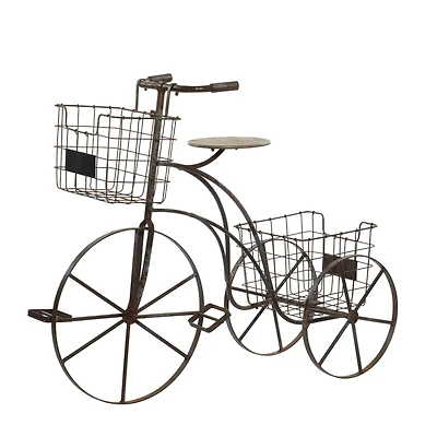 Brown Metal Farmhouse Plantstands, 33" x 41" x 13"