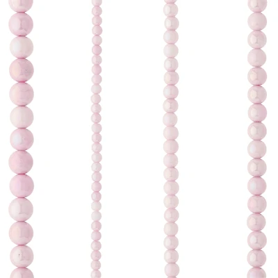 Light Violet Marble Glass Round Beads by Bead Landing™