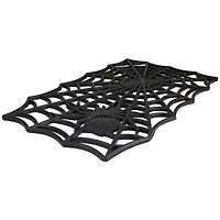 Black Spider Web Rectangular Halloween Doormat