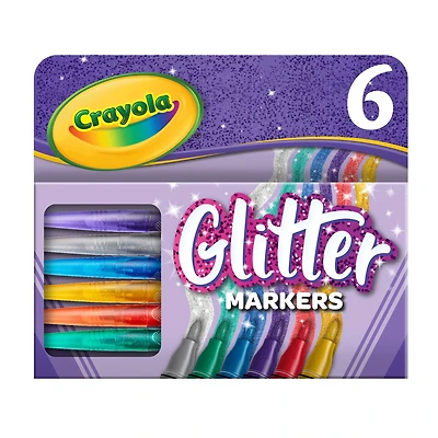 Crayola® 6 Color Glitter Markers
