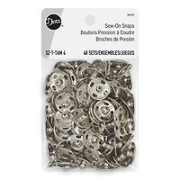 Dritz® 5/8" Silver Sew-On Snaps, 48 Sets