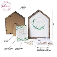 Kate Aspen® Modern Rustic House Shape Wedding Guest Book Alternative