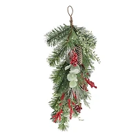 24" Pine, Eucalyptus & Red Berry Teardrop from Ashland®
