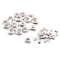 The Beadsmith® Basic Elements™ Silver-Plated Stardust Crimp Tubes & 4mm Covers