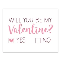 Be My Valentine Choice 11" x 14" Canvas Wall Art