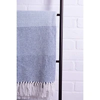 DII® Blue Stripe Herringbone Throw