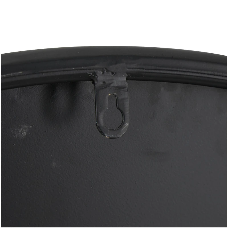 31" Modern Black & Gold Metal Wall Clock