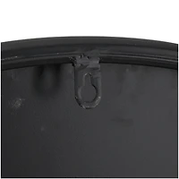 31" Modern Black & Gold Metal Wall Clock