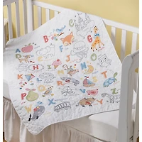 Plaid® Bucilla® ABC Baby Stamped Cross Stitch Crib Cover Kit