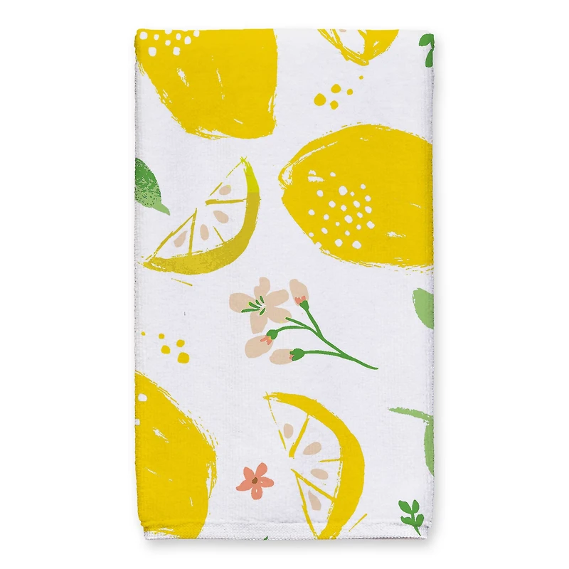 Spring Lemon Pattern Tea Towel - Set of 2