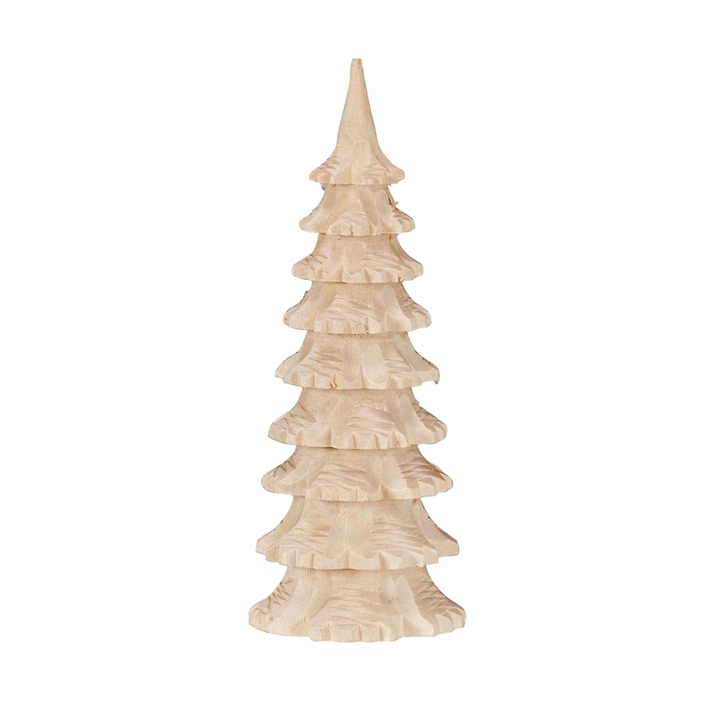 Hello Honey® 6" Natural Carved Wood Tree Décor