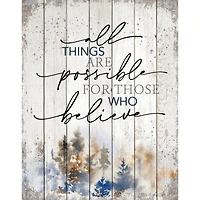 All Things Are Possible Wood Plaque