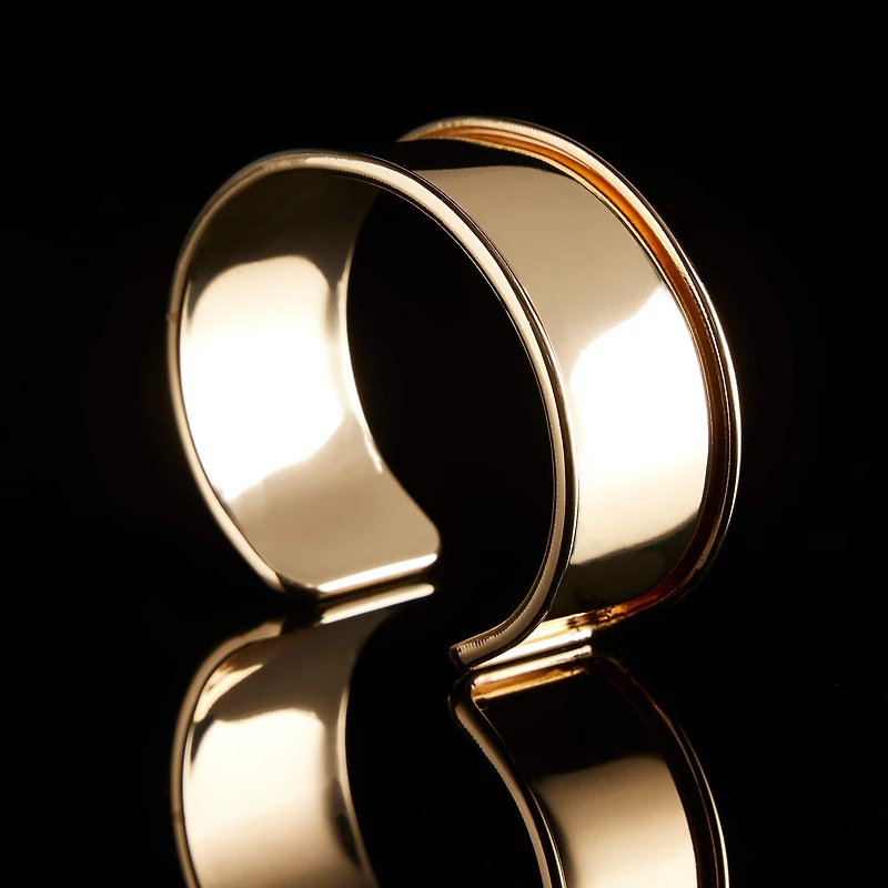 Gold Cuff Bracelet with Inlay by Bead Landing™