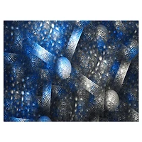 Designart - Crystal Cell Dark Blue Steel Texture