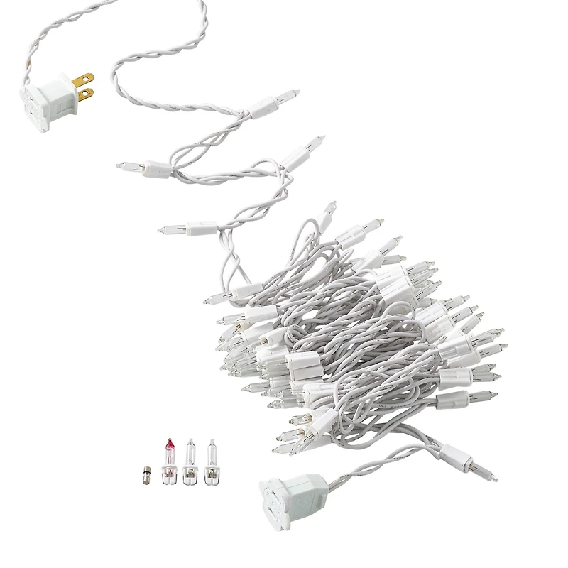 50ct. Clear Mini String Lights with White Cord by Ashland®